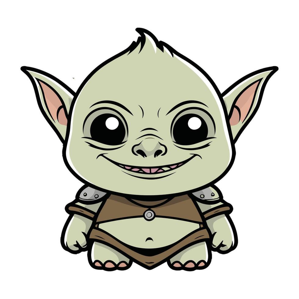 Baby yoda green cute illust vector