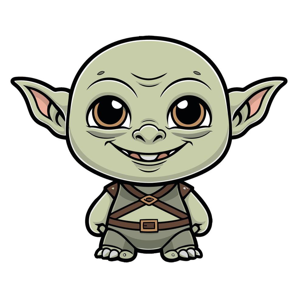 Smiling Baby Goblin standing vector