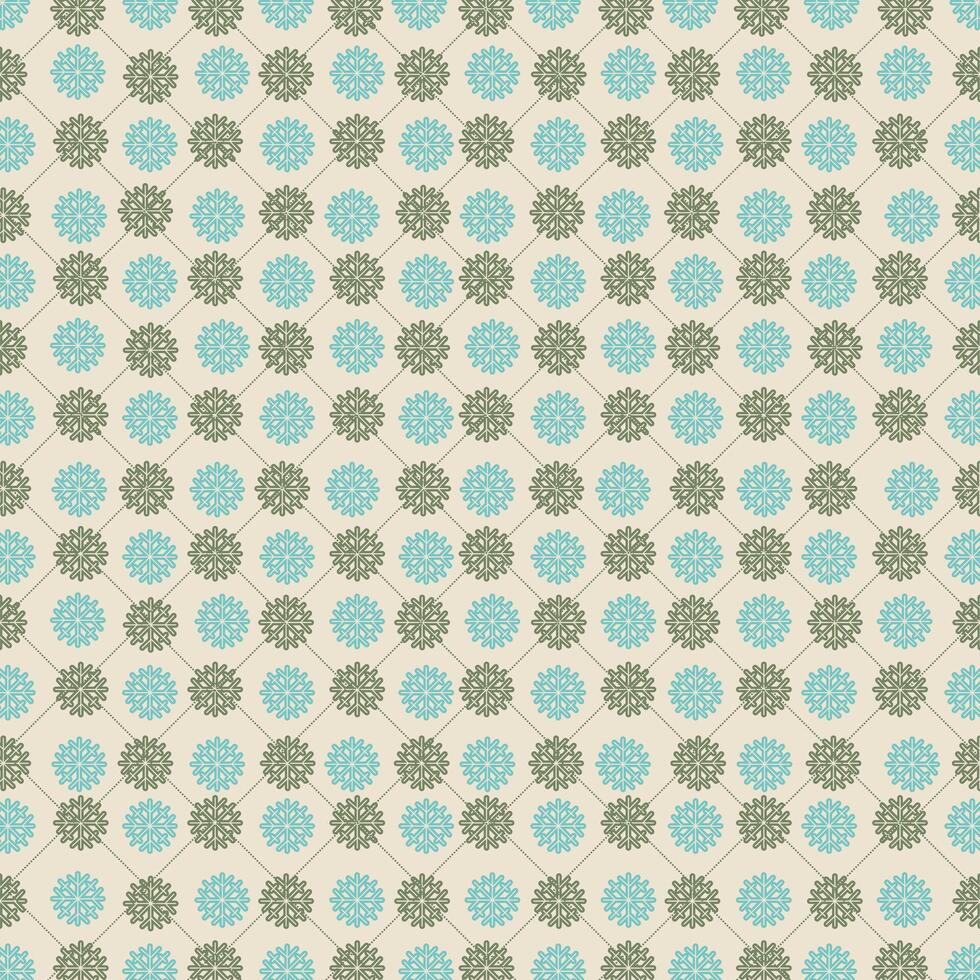 Beautiful Christmas snowflakes geometric pattern with snowflakes. Winter holidays texture. Repeat design for decor, wallpapers, wrapping, website vector