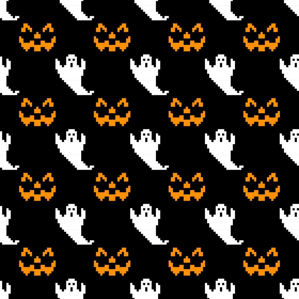 illustration, Halloween cross stitch, Scary ghost wallpaper, Halloween pattern, Halloween background, Black, Orange, Halloween decoration, Embroidery, Seamless embroidery, High quality vector