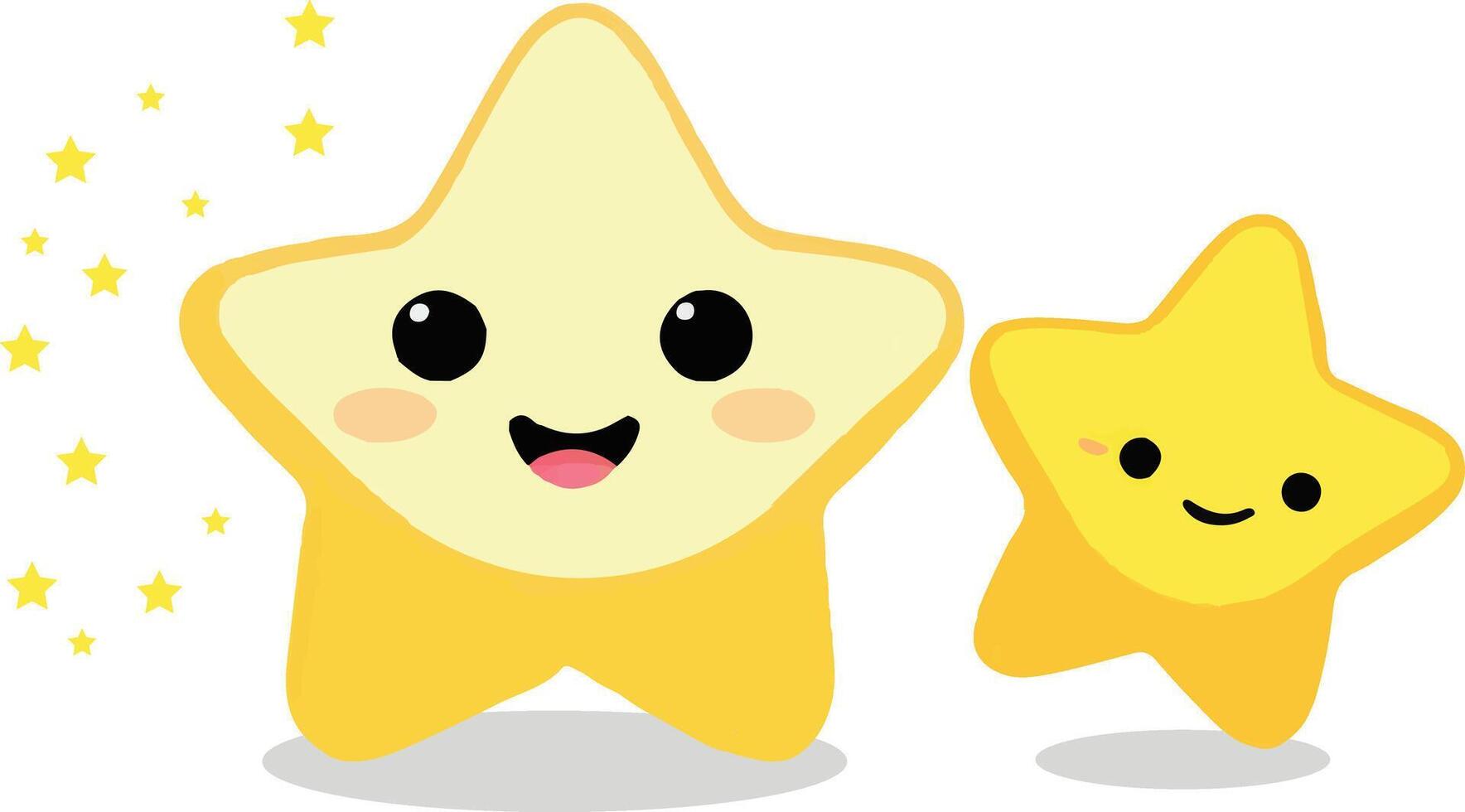 Happy illustration of a cartoon star vector