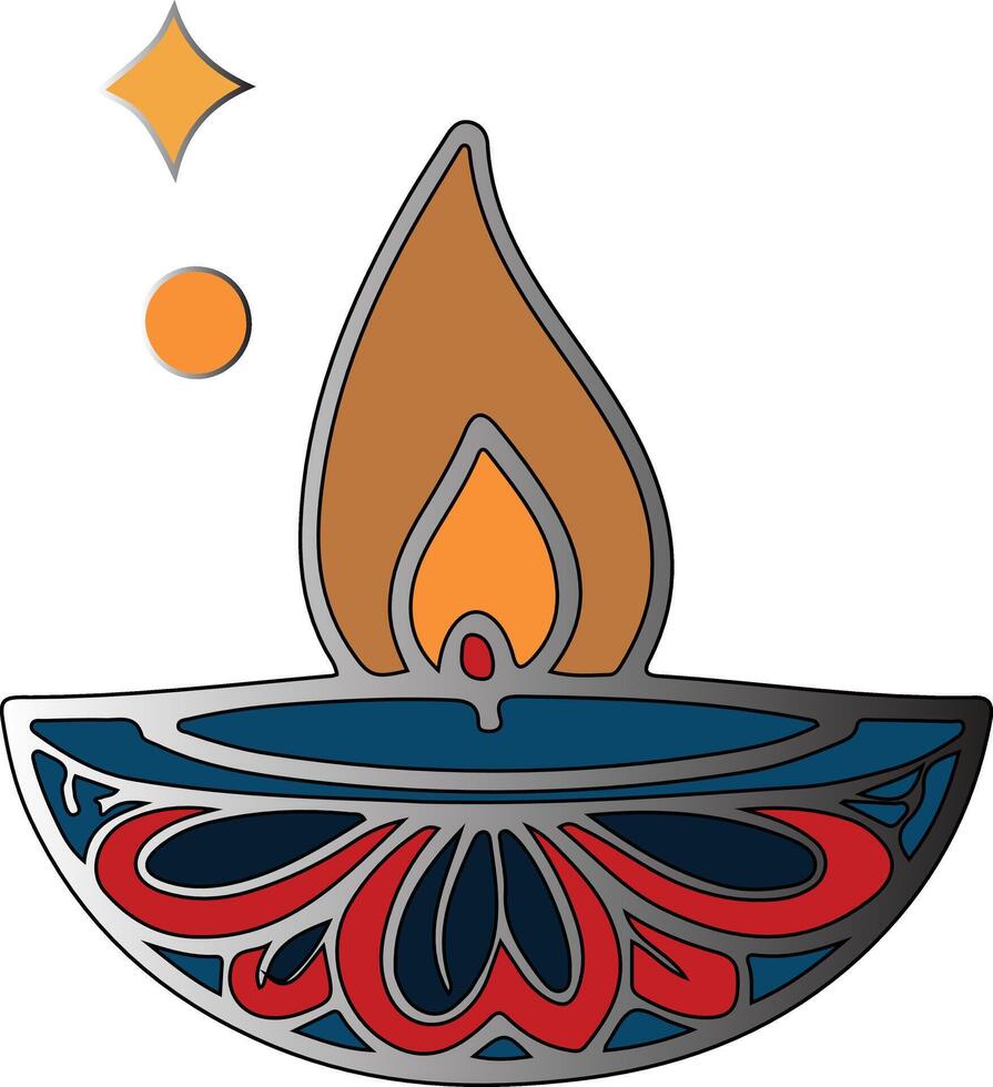 Colorfull Diwali Diya design for festival vector