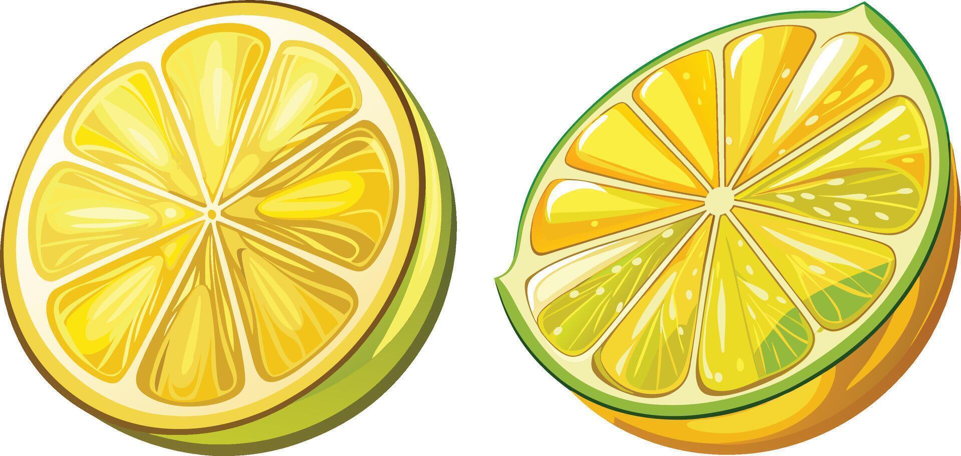 Lemon slice 3d sticker design vector