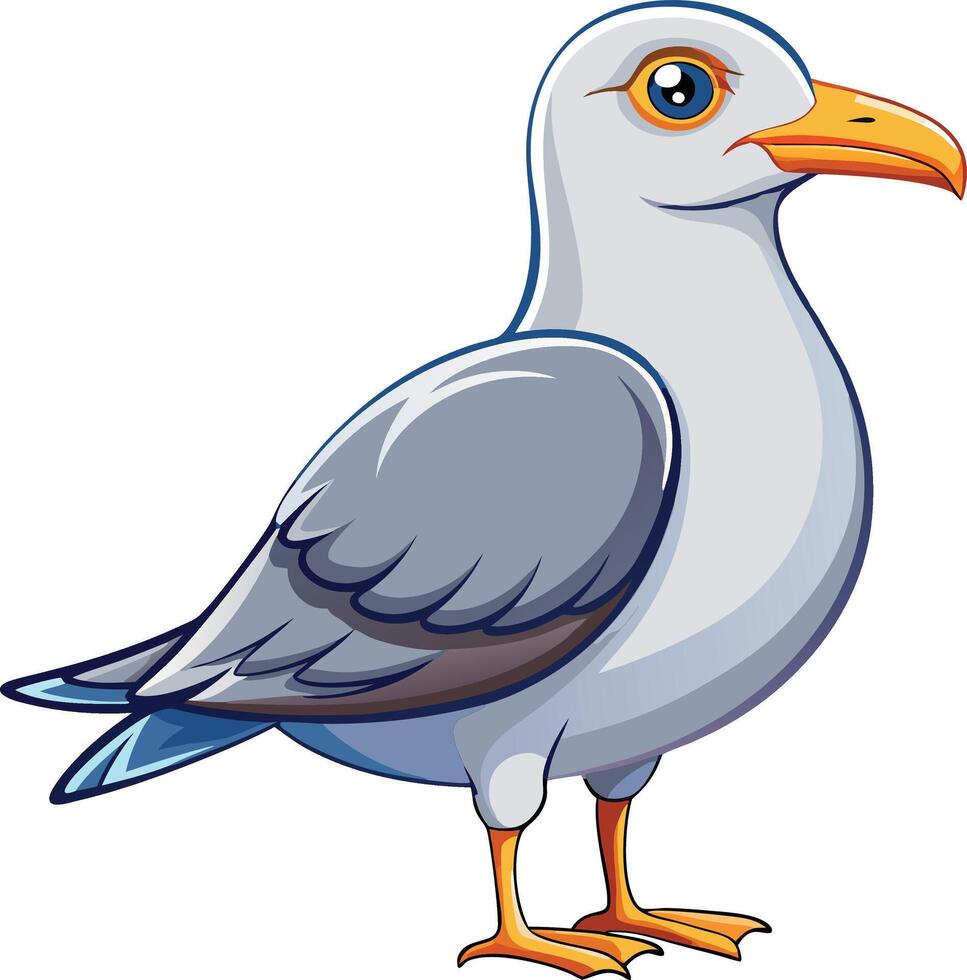 Albatross mascot sticker design vector