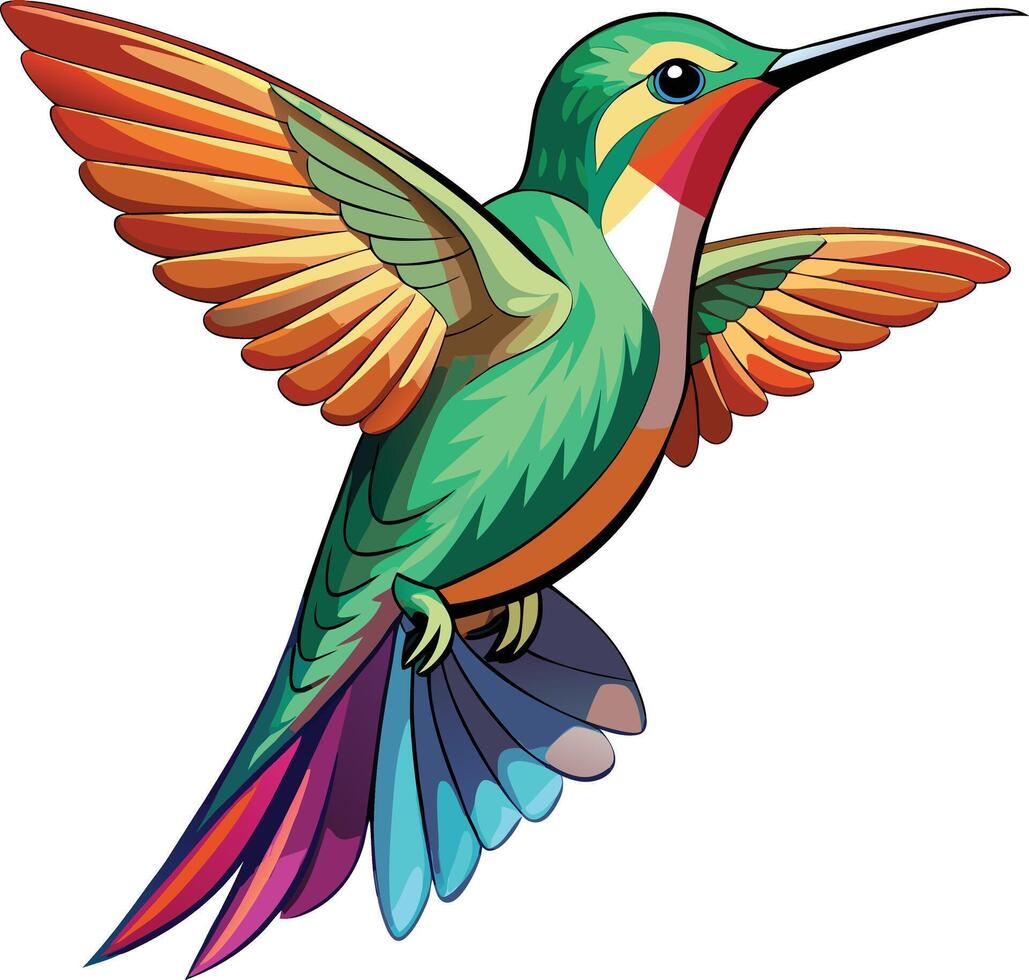 Hummingbird mascot sticker design vector