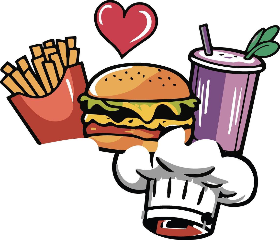 Logo for fast food illustration vector