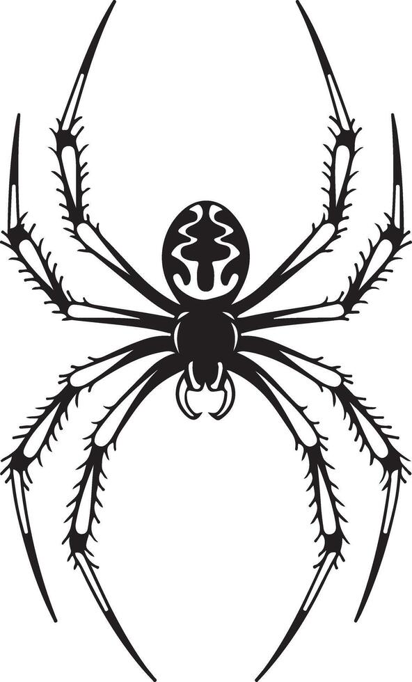 A spider silhouette art illustration vector