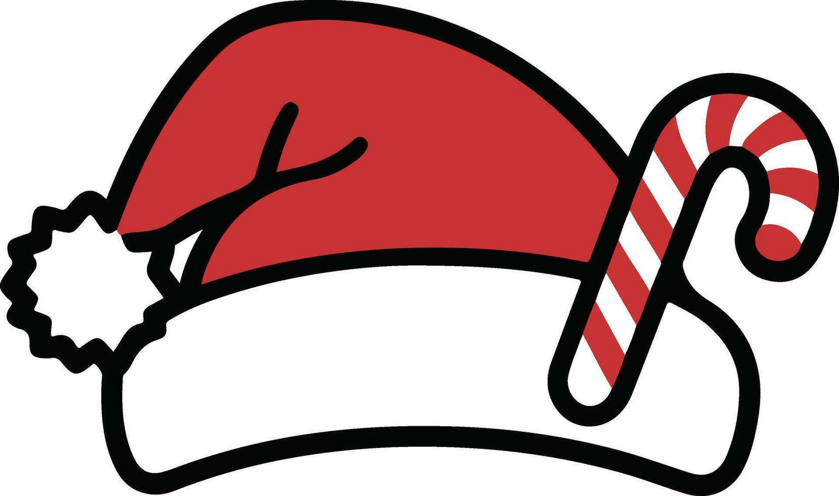A illustration of a Christmas hat vector
