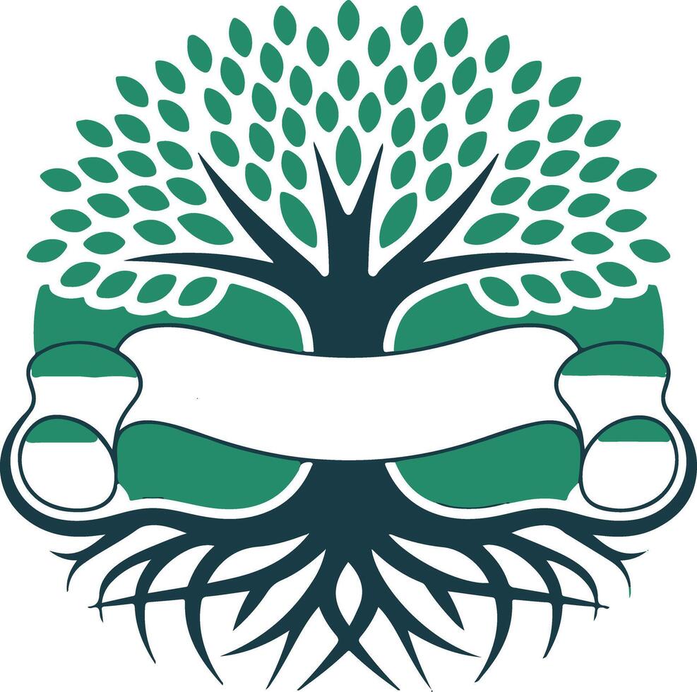 Tree stylized silhouette art illustration vector