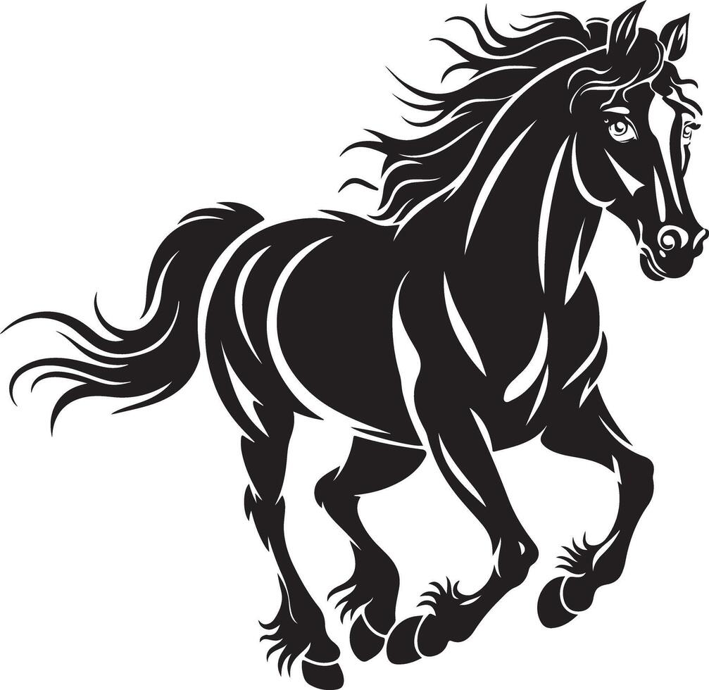 A silhouette of a horse vector