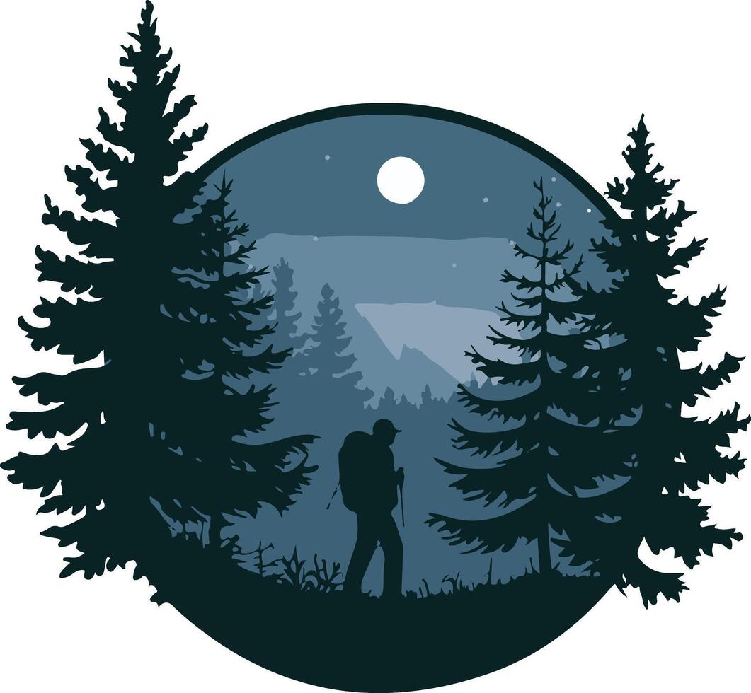 Design a T-shirt featuring a nature scene vector
