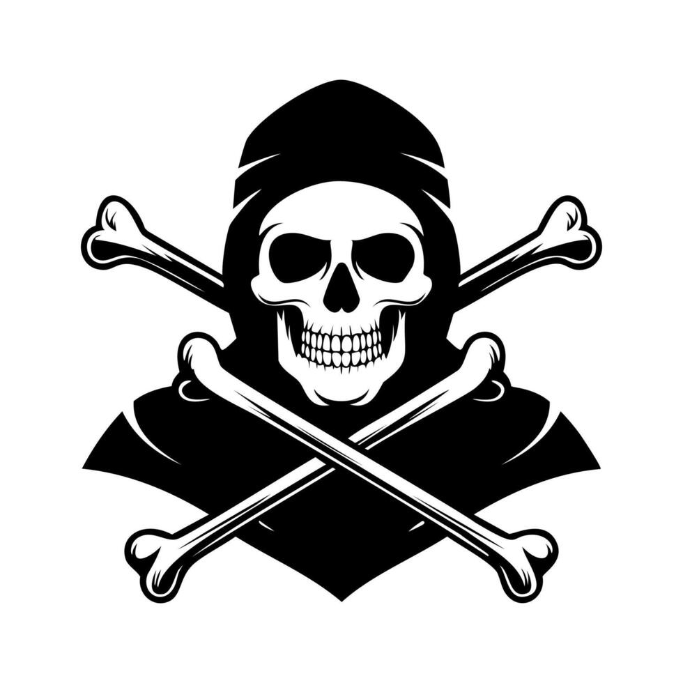 Skull and crossbones vector