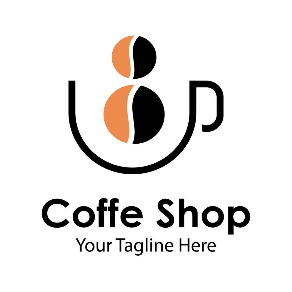 Coffee shop logo design template vector