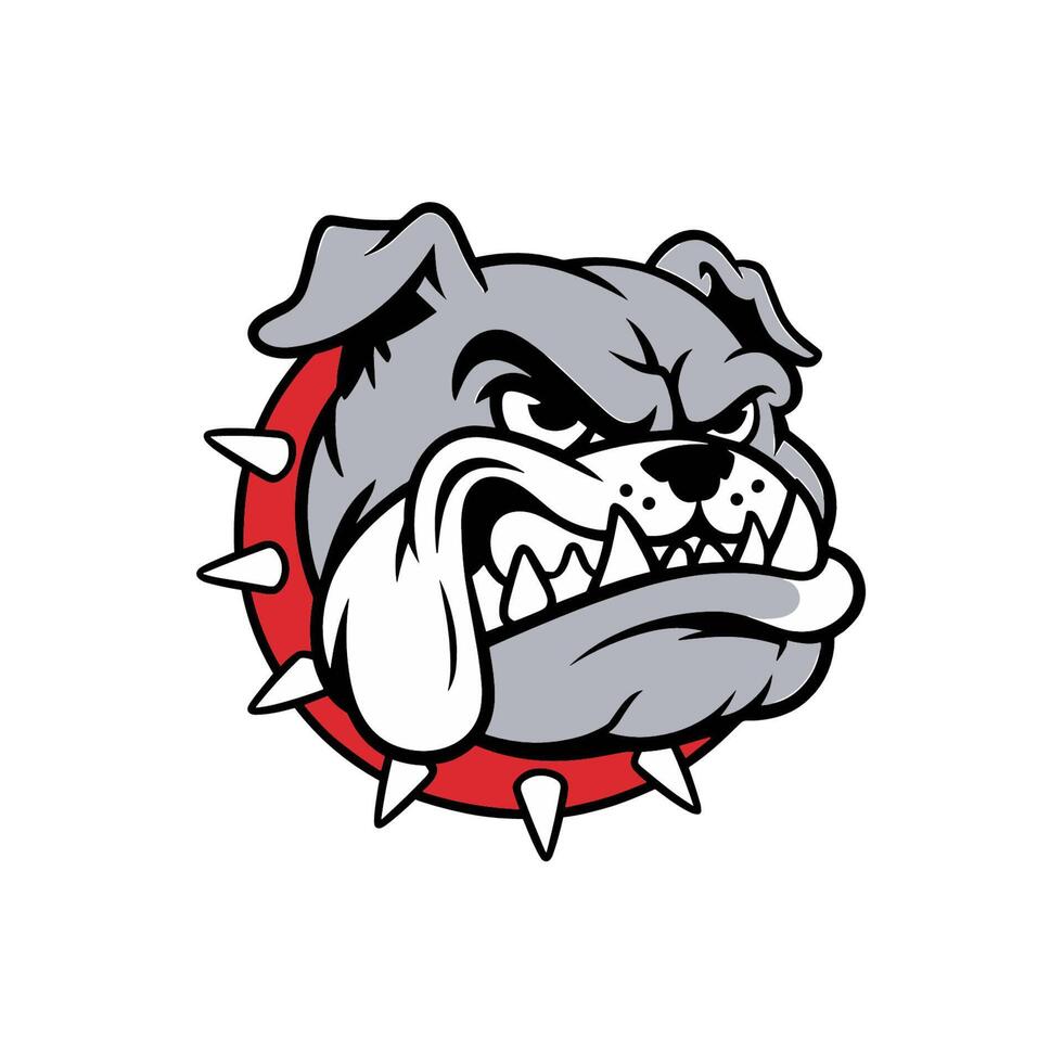 Bulldog mascot head illustration vector