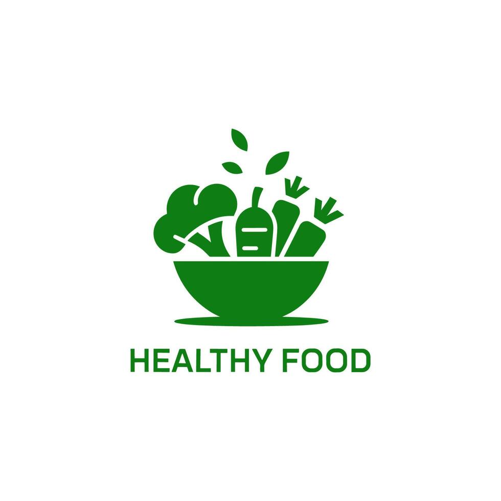 Healthy food logo design vector