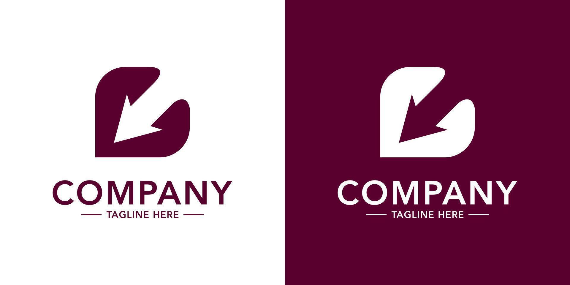 Two logos for company letter b vector