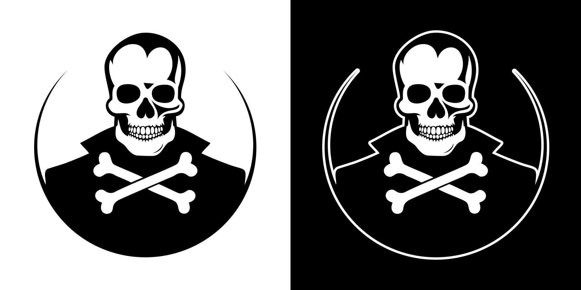 Two different skull and crossbones logos vector