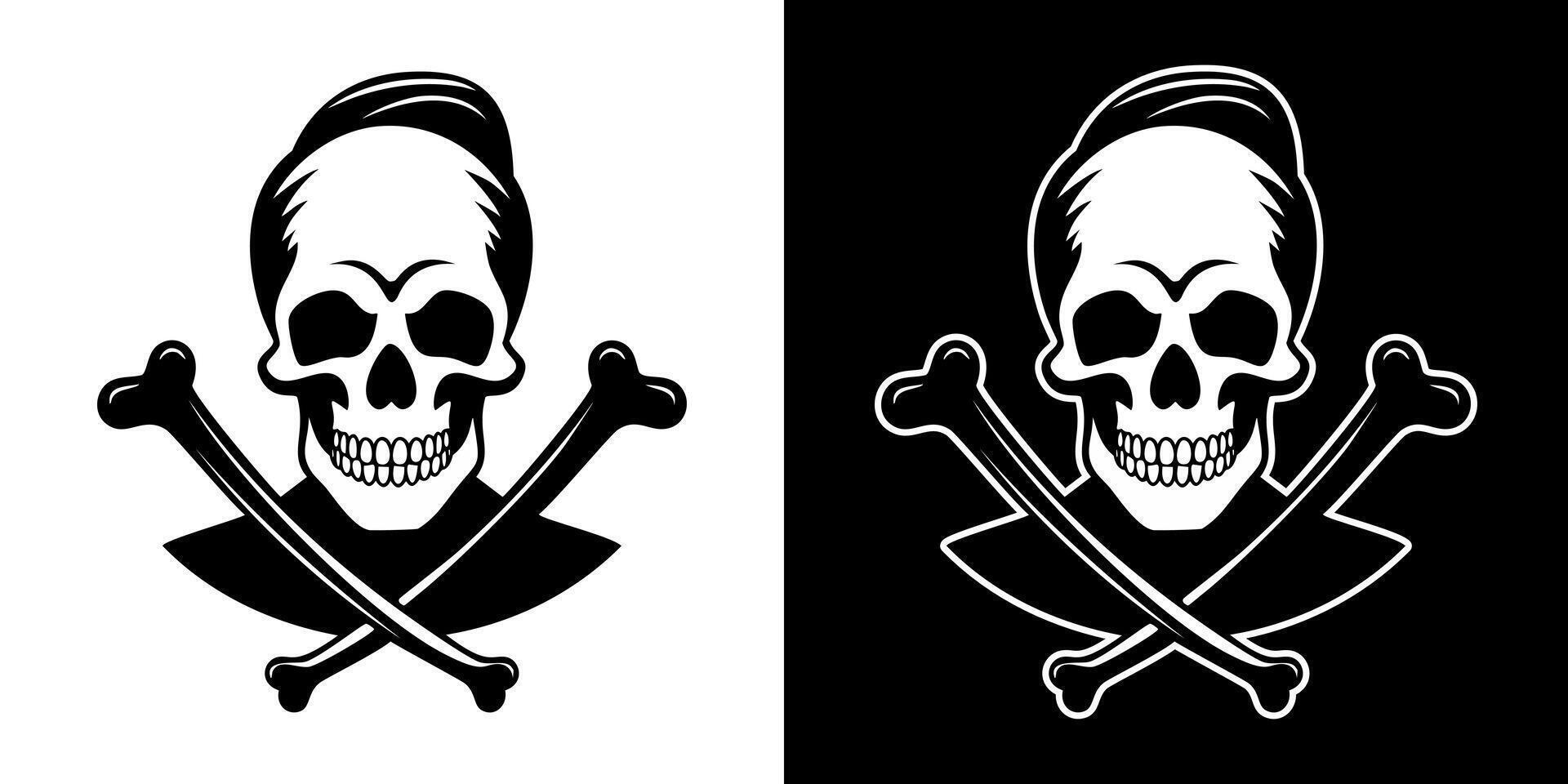 Two different skull and crossbones logos vector