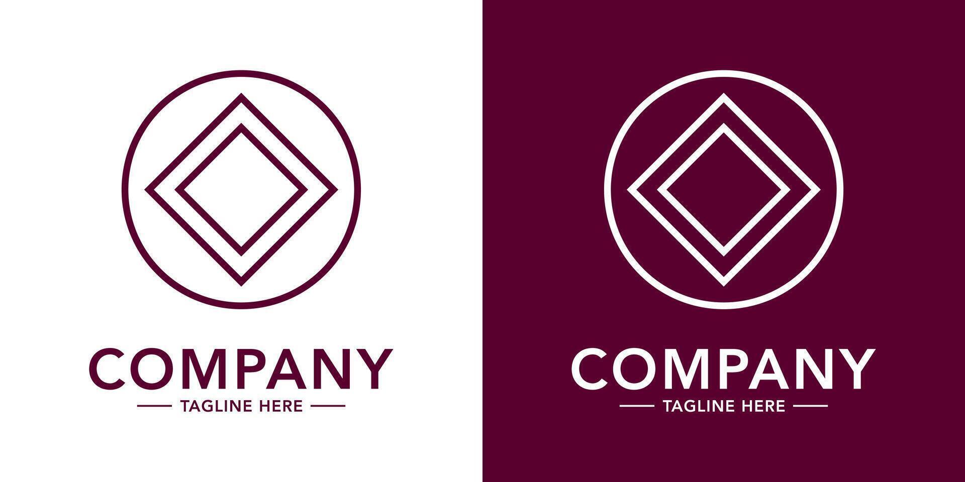 Two logos for a company with diamonds vector