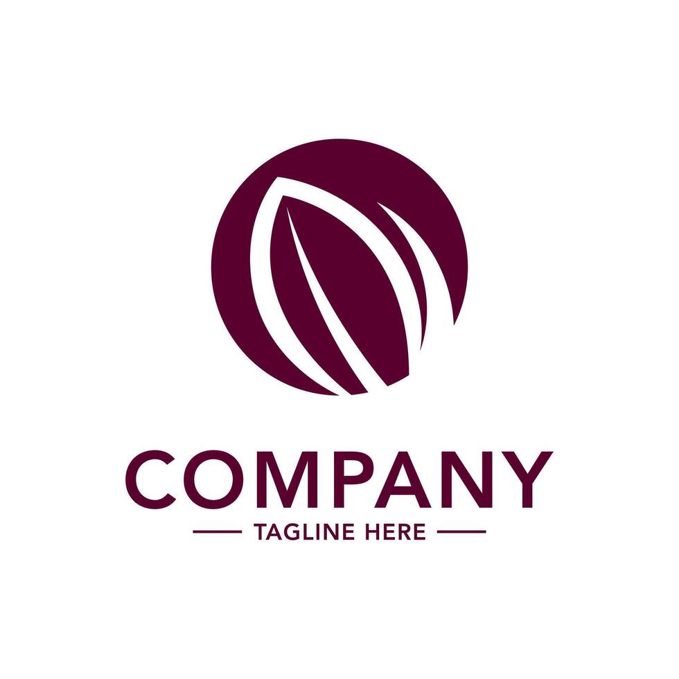A logo for a company that is made up of a leaf vector