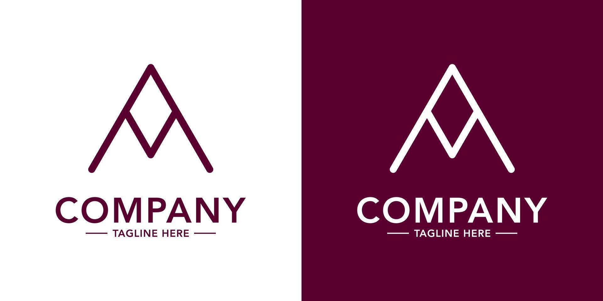 Two logos for a company with the letter m vector