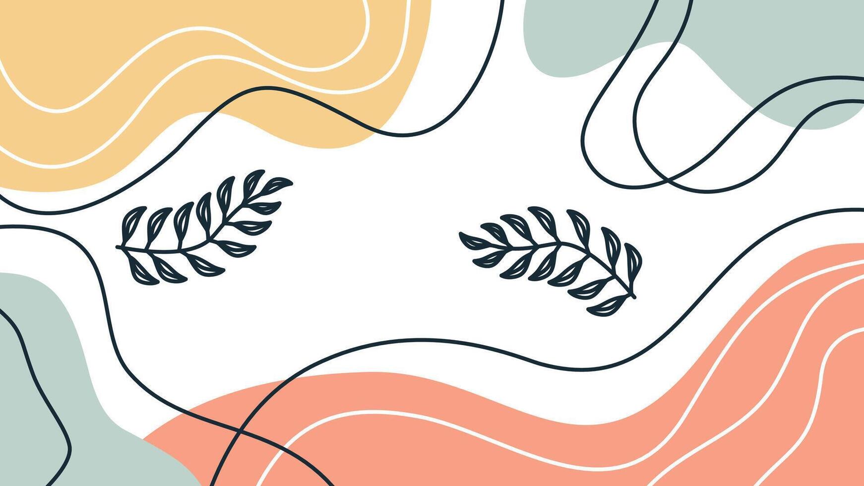 A colorful abstract background with leaves vector