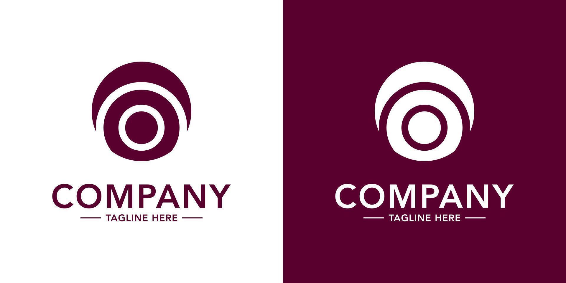 Two logos for a company with a circular shape vector