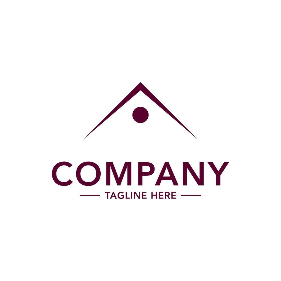 A logo for a company that is made up of a house and a roof vector
