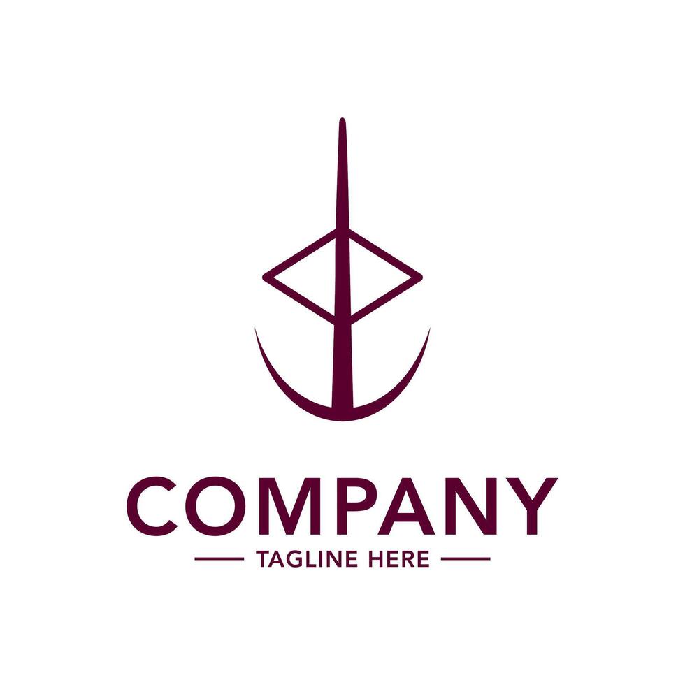 An anchor logo design vector