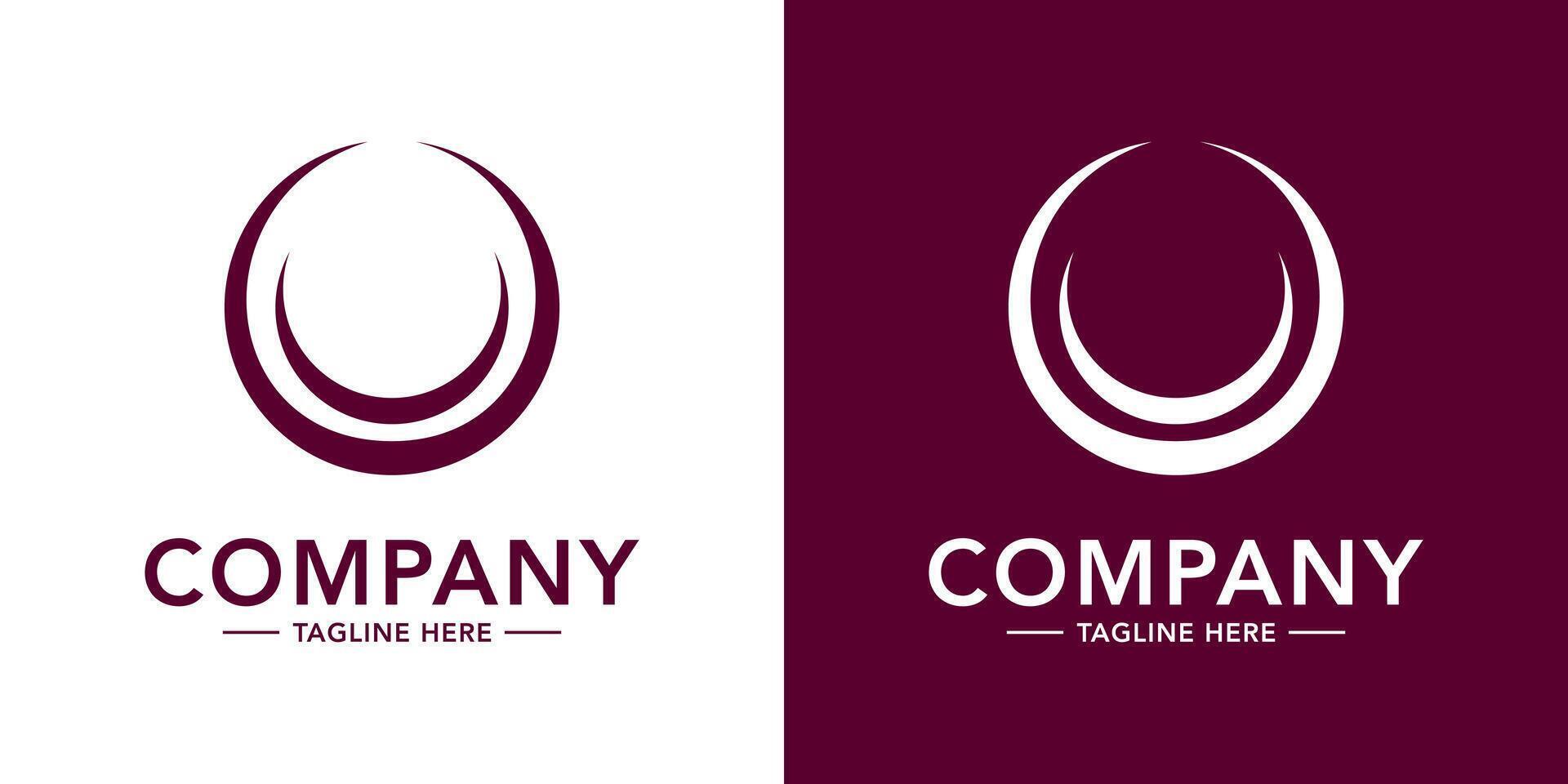Two logos for a company with a circle and a white oval vector
