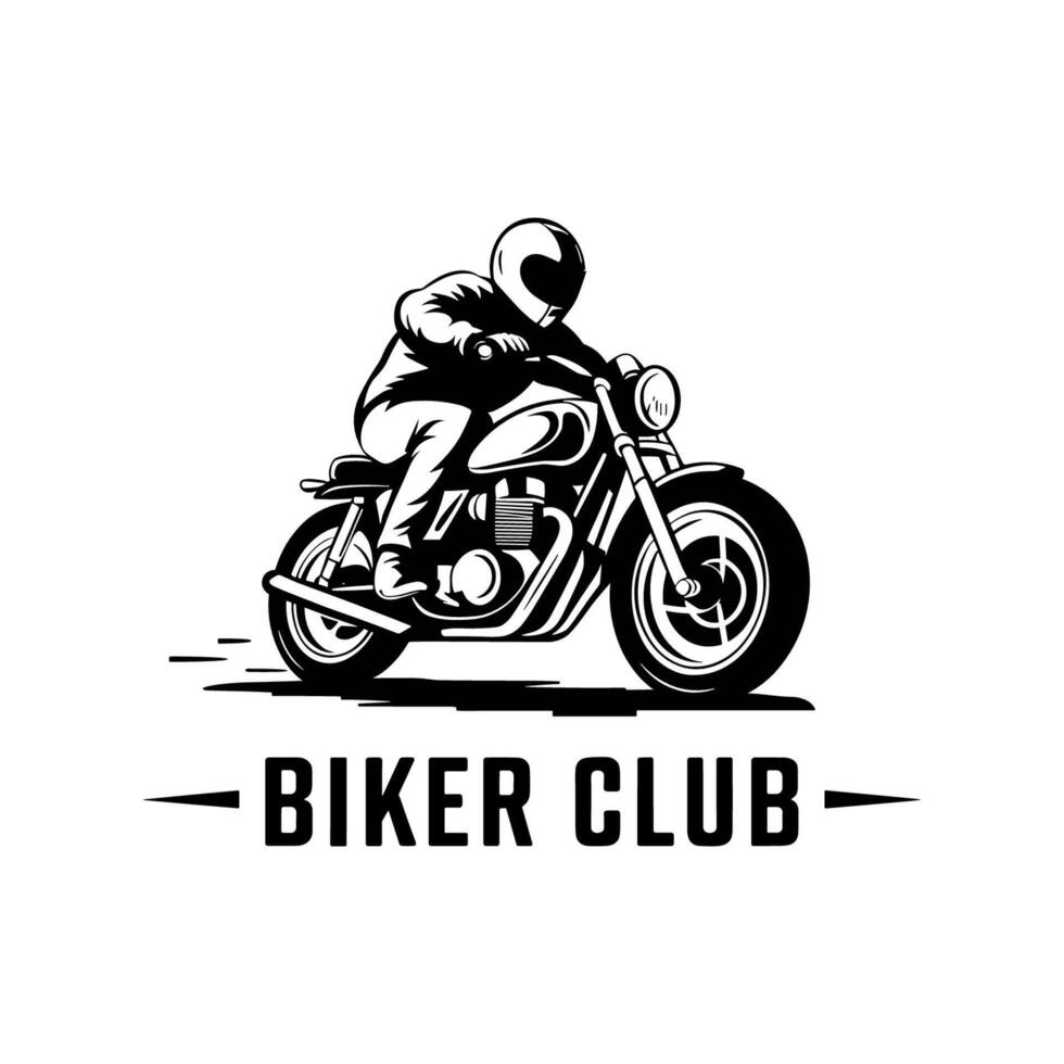 Biker club logo design vector