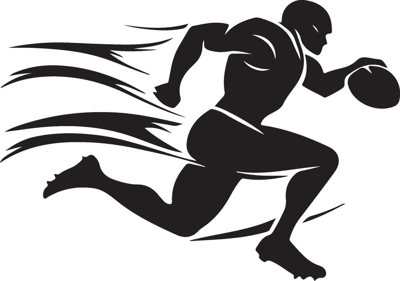 american football player running with ball vector
