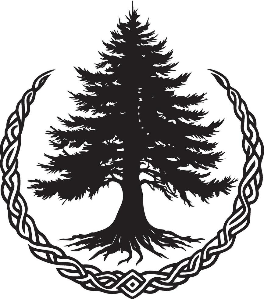 the celtic tree logo vector