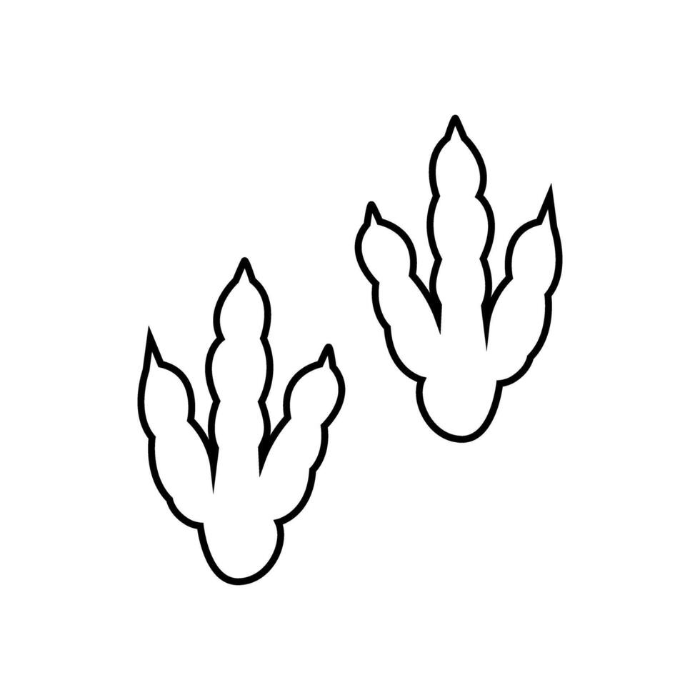Dinosaur Track icon. Dinosaur Footprints illustration sign. trace symbol or logo. vector