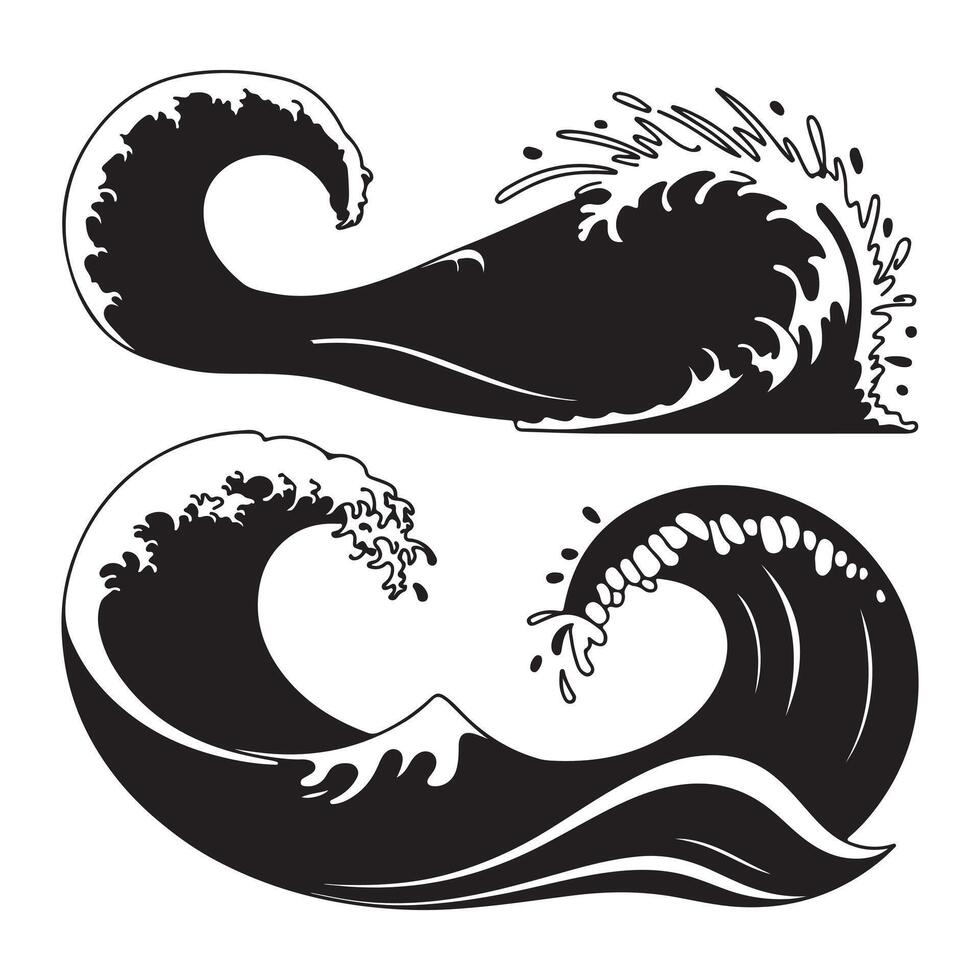 Explore Beautiful Ocean Wave Color Patterns for Relaxation vector