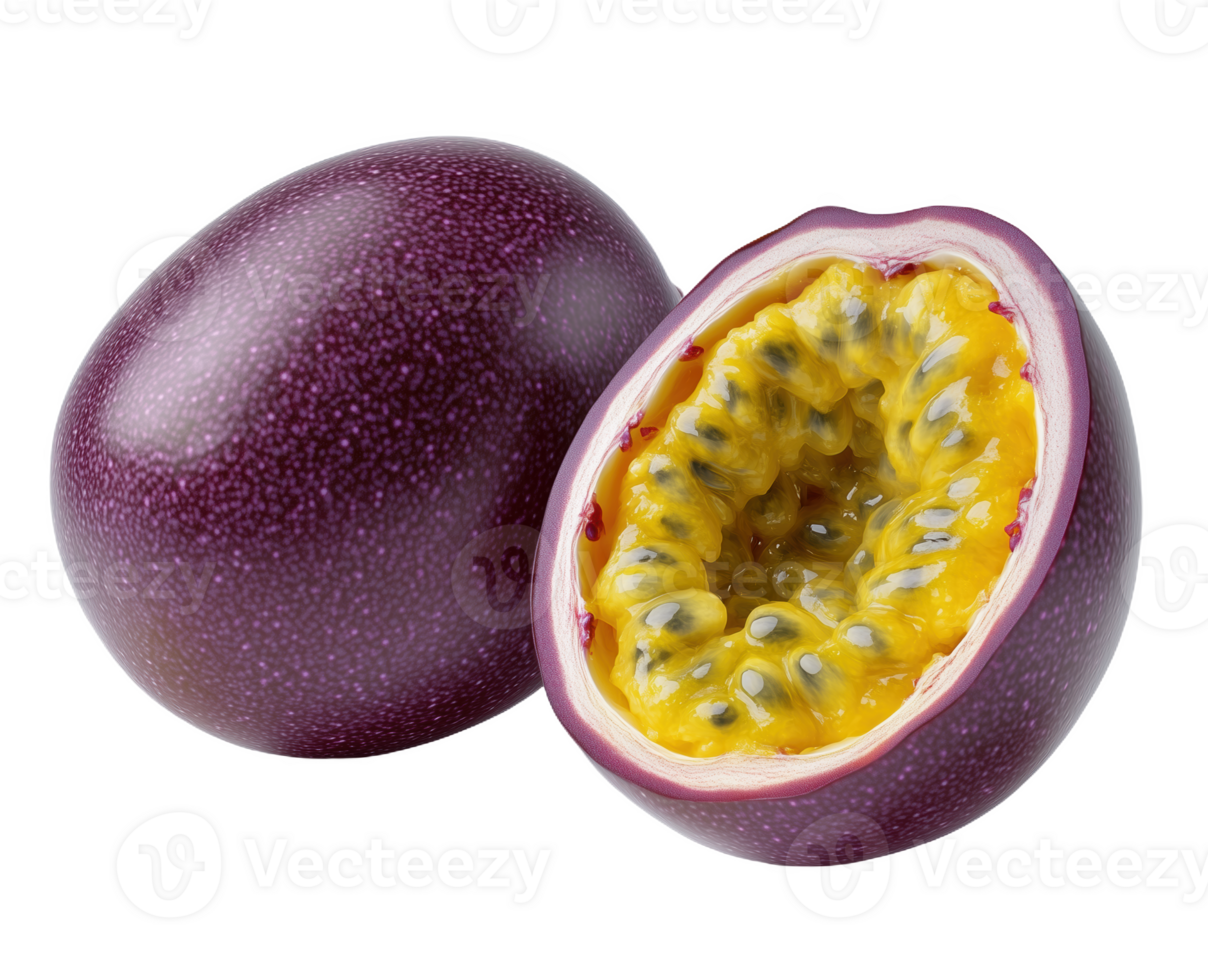Discover the vibrant allure of whole passion fruits in a brilliant setting png