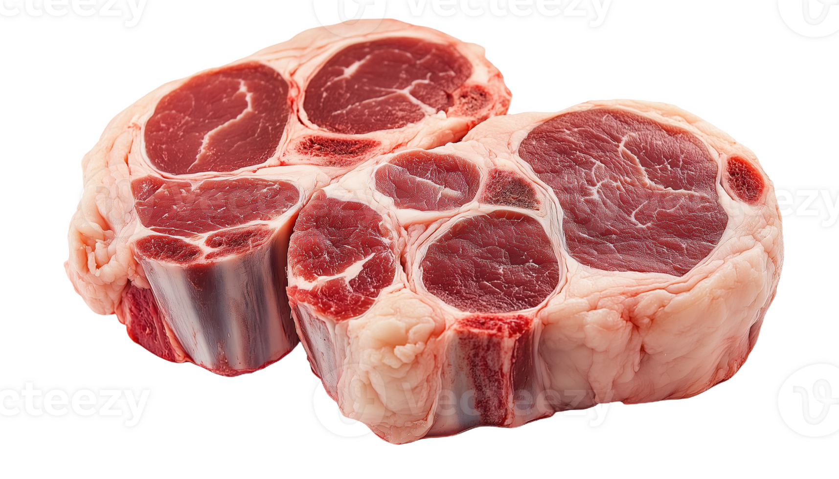 Raw beef shank meat ready for slow cooking in a bright kitchen setting png