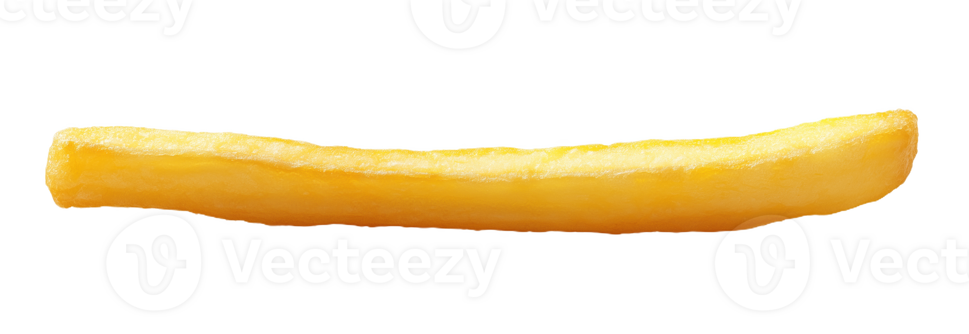 A golden french fry sits alone on a clean white background, showcasing its crispness png