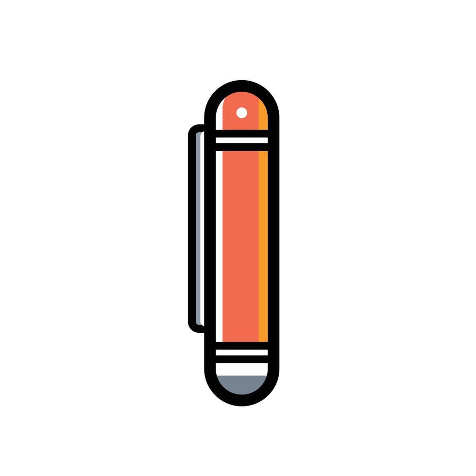 Pen icon design with full color style with lines, suitable for design drawings and design needs. vector