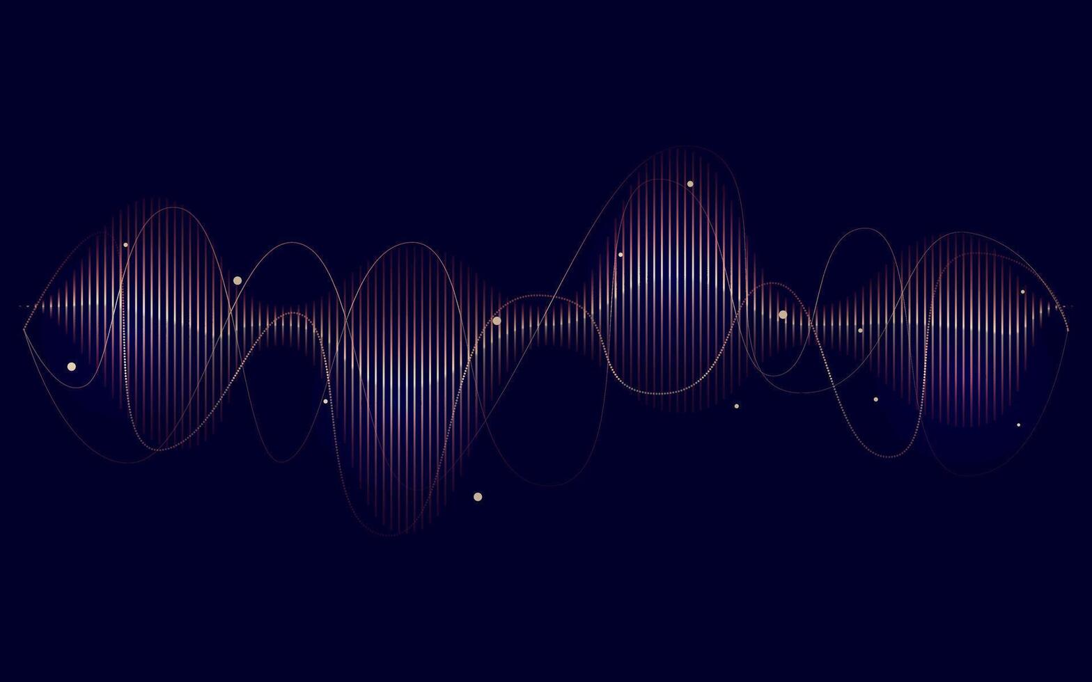 A illustration background of a sound wave pattern design vector