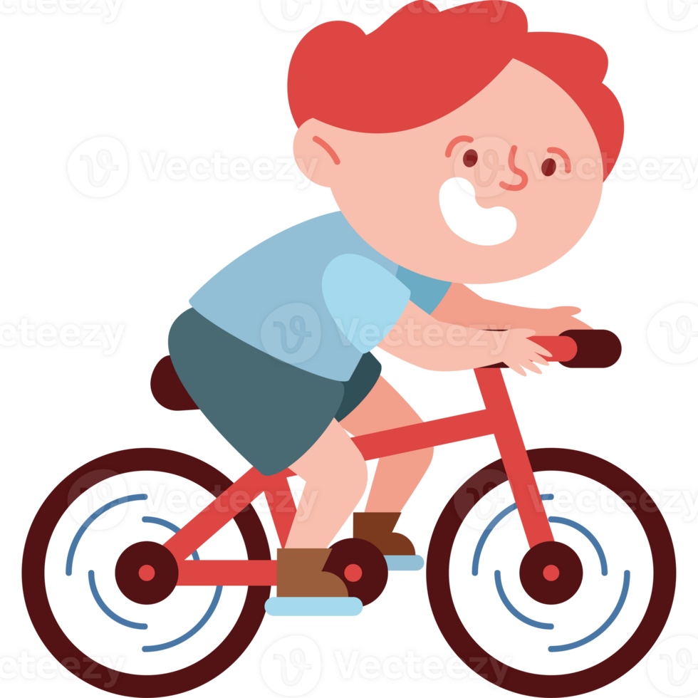A boy riding a bike on a black background png
