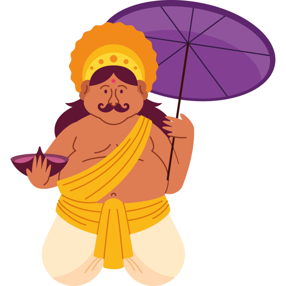 king mahabali with umbrella png