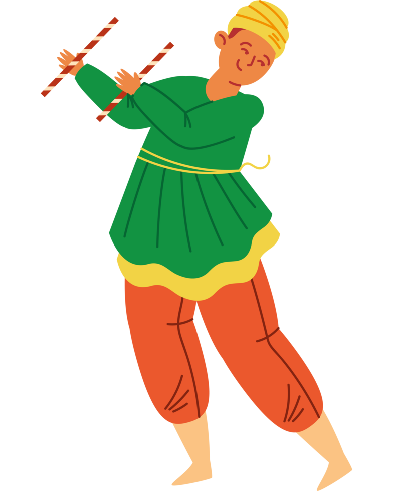man in happy navratri traditional festival png