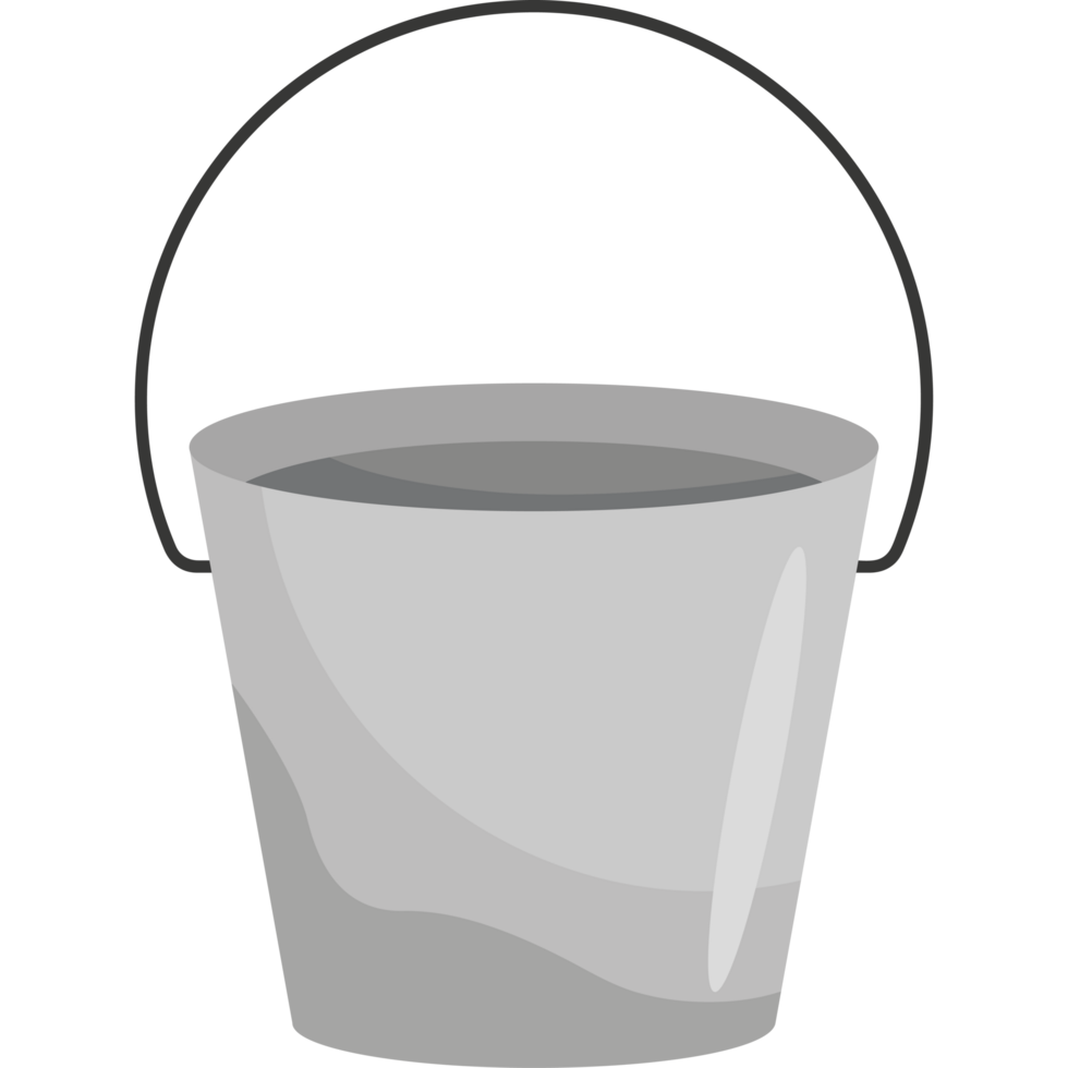 rustic iron metal bucket png