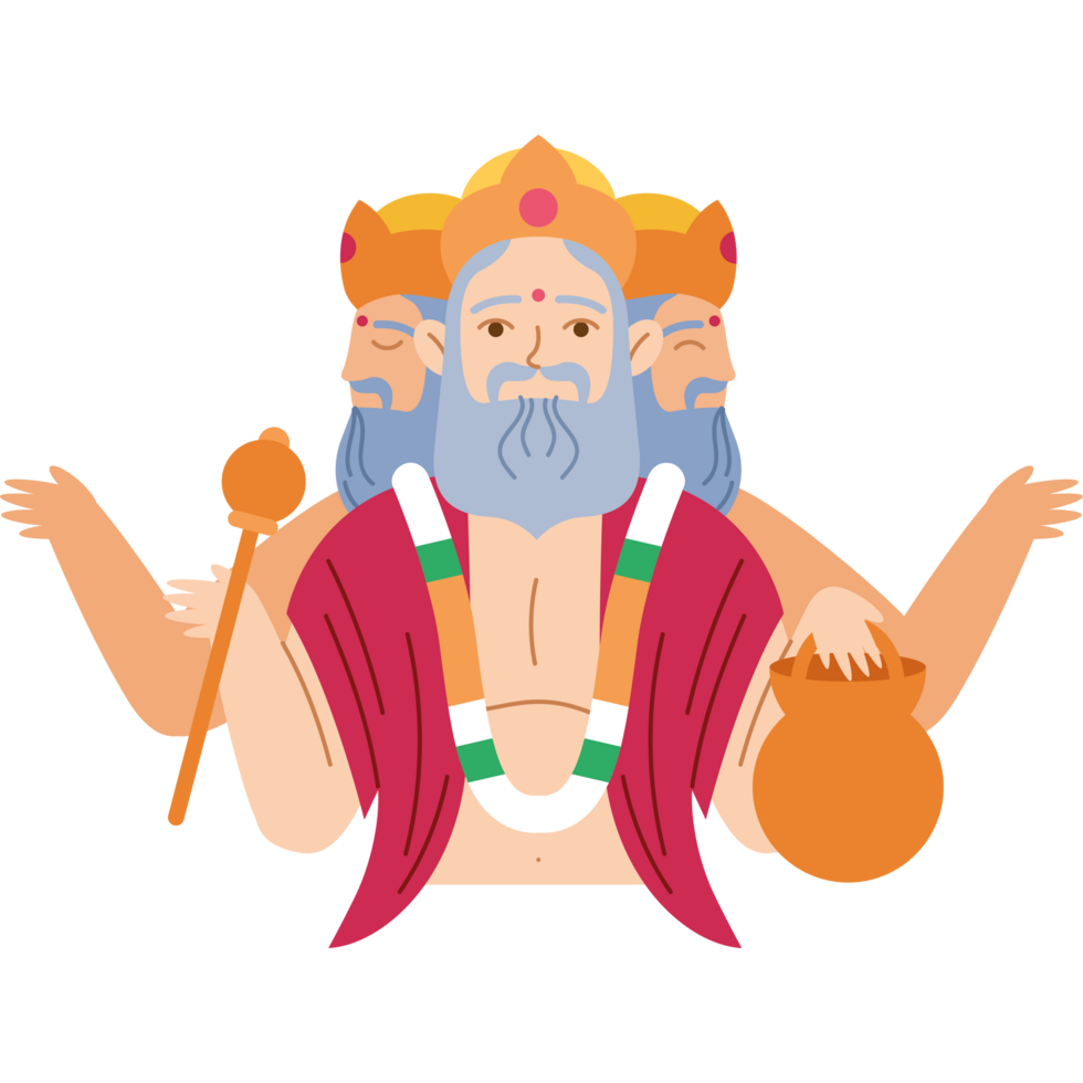 portrait hindu god brahma png