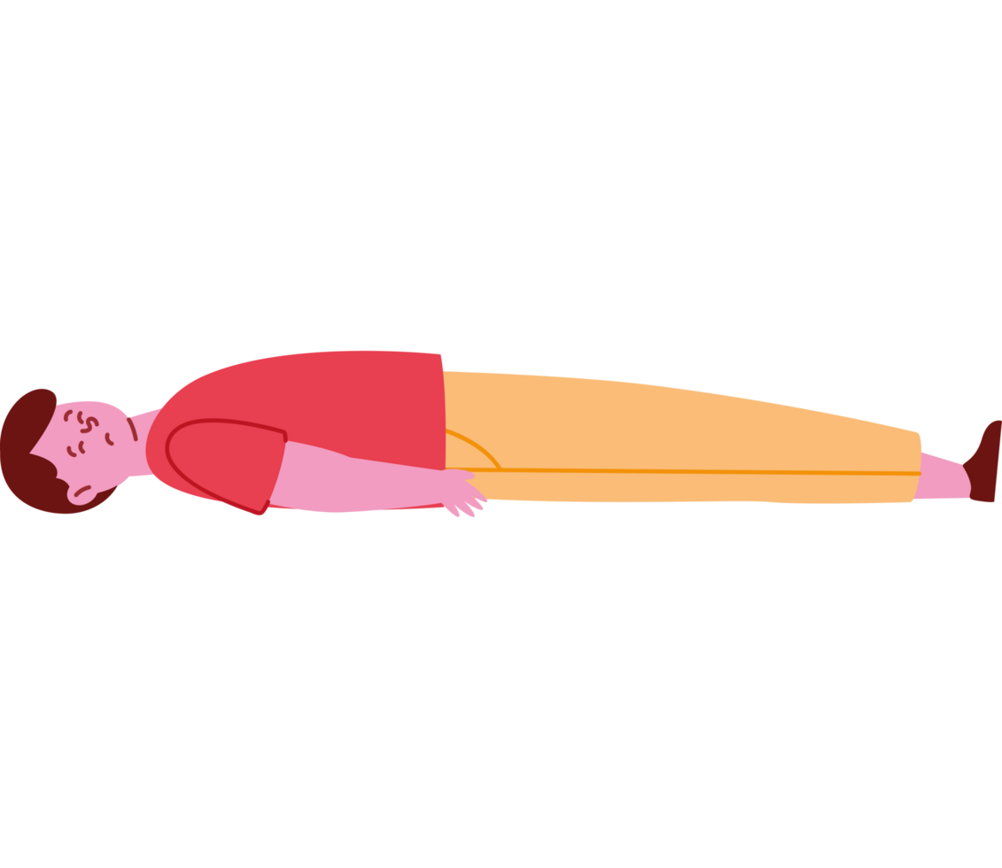injured man cartoon on floor png