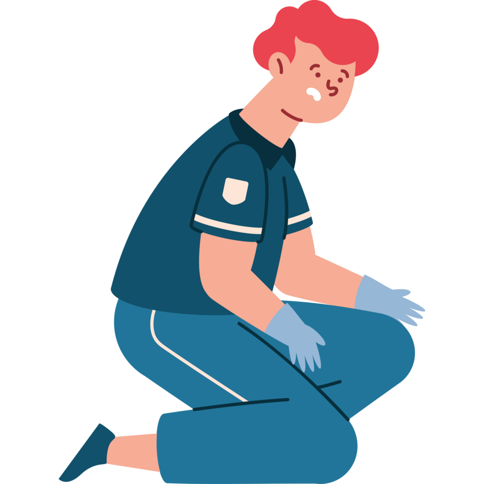 paramedic male character providing first aid png