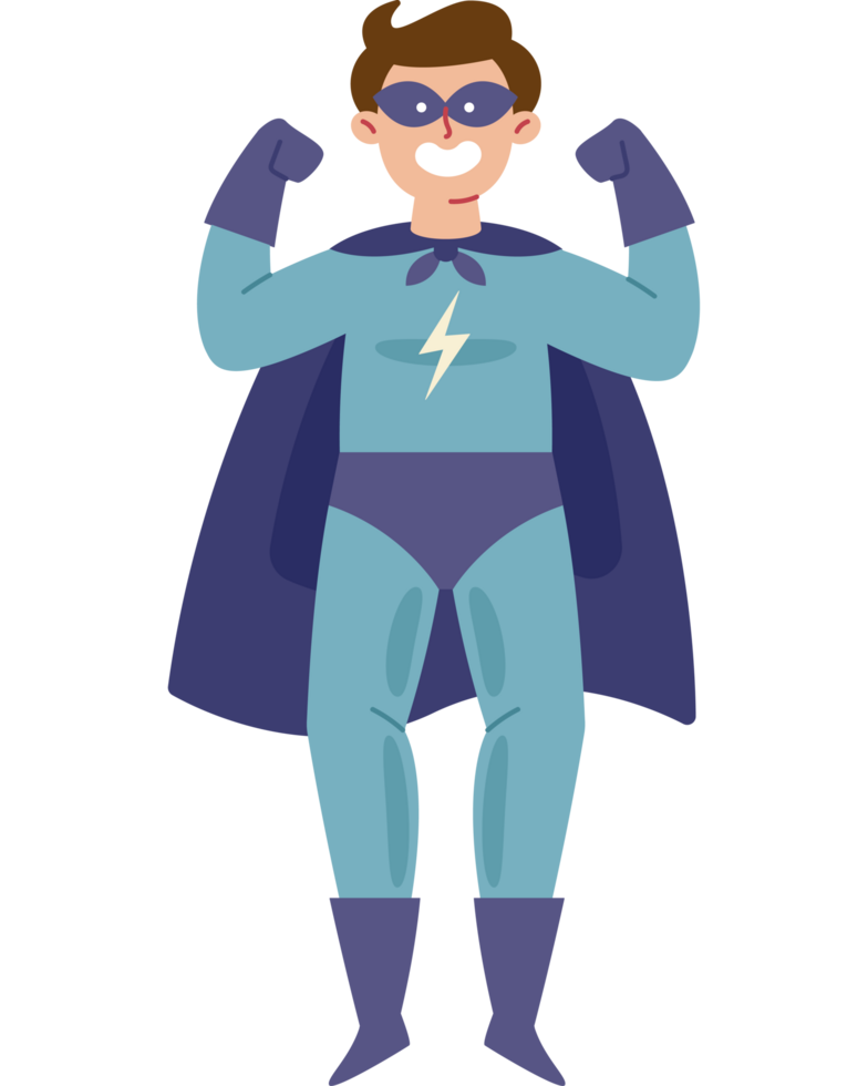 superhero man with mask character png