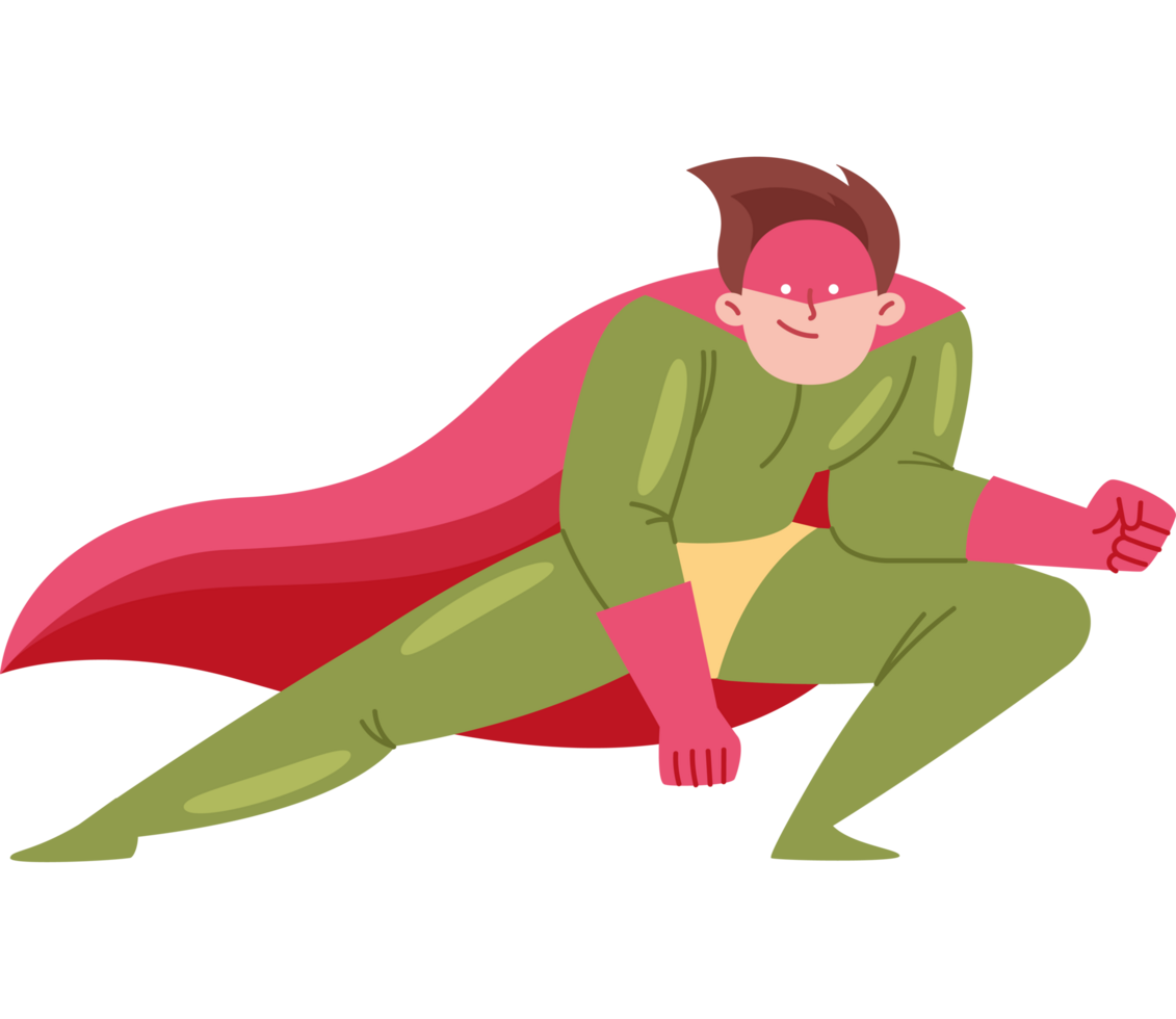 comic superhero character posing png