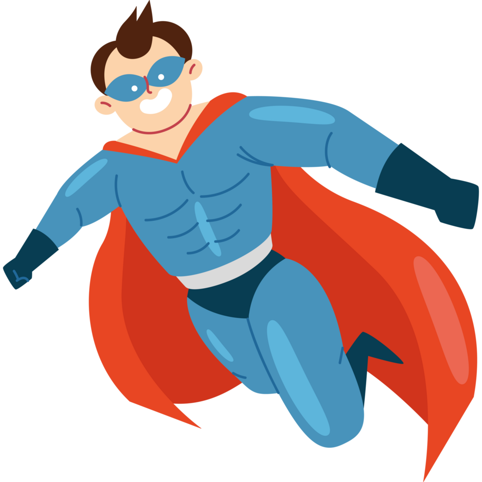 superhero man caped flying png